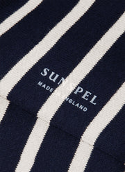 Men's Cotton Socks in Navy/Archive White