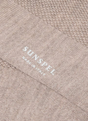 Men's Merino Wool Waffle Socks in Putty