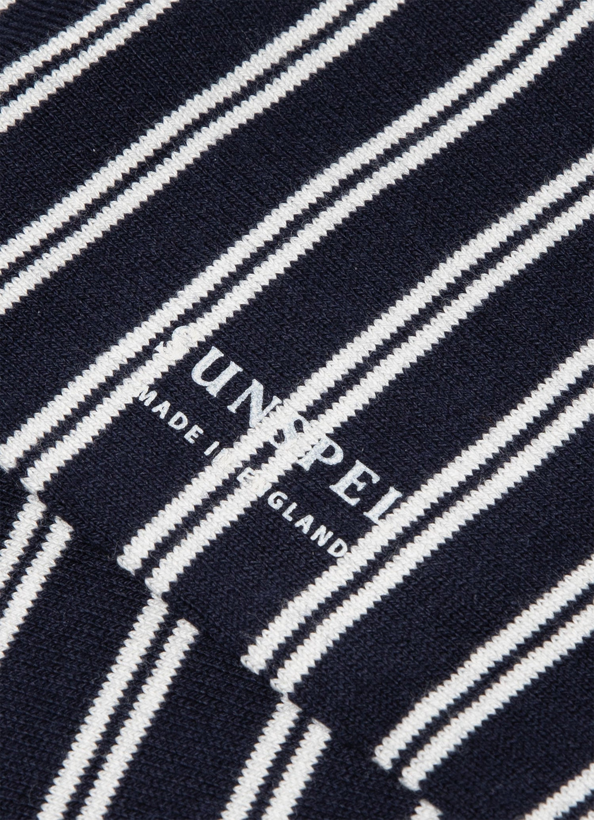 Men's Cotton Socks in Navy/Ecru