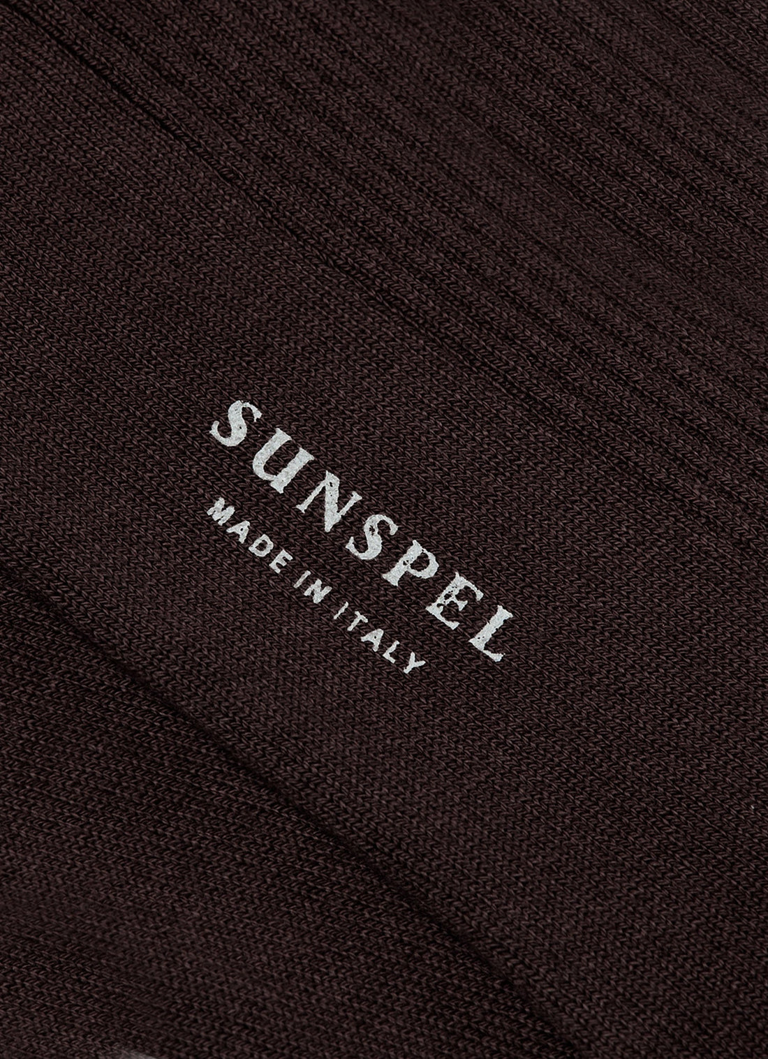 Men's Cotton Ribbed Socks in Truffle