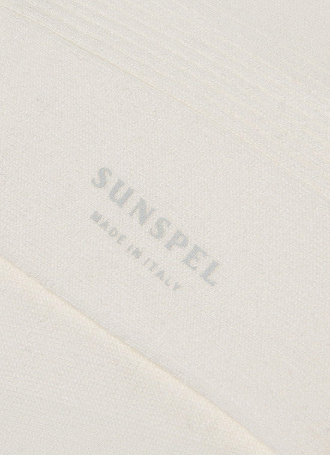 Men's Cotton Ribbed Socks in Archive White