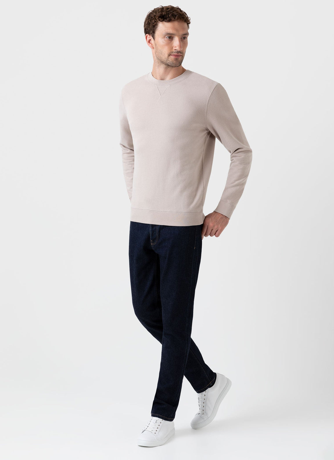 Men's Loopback Sweatshirt in Light Sand