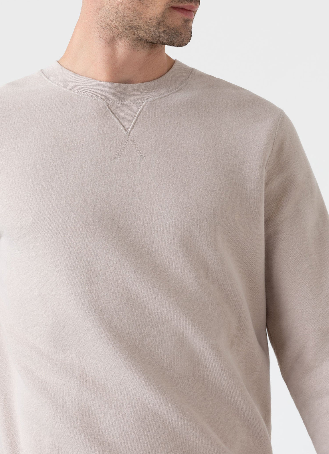 Men's Loopback Sweatshirt in Light Sand
