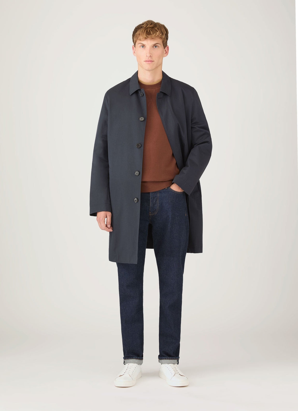 Men's Loopback Sweatshirt in Conker Brown
