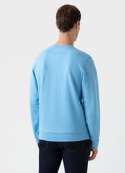 Men's Loopback Sweatshirt in Cyan Blue
