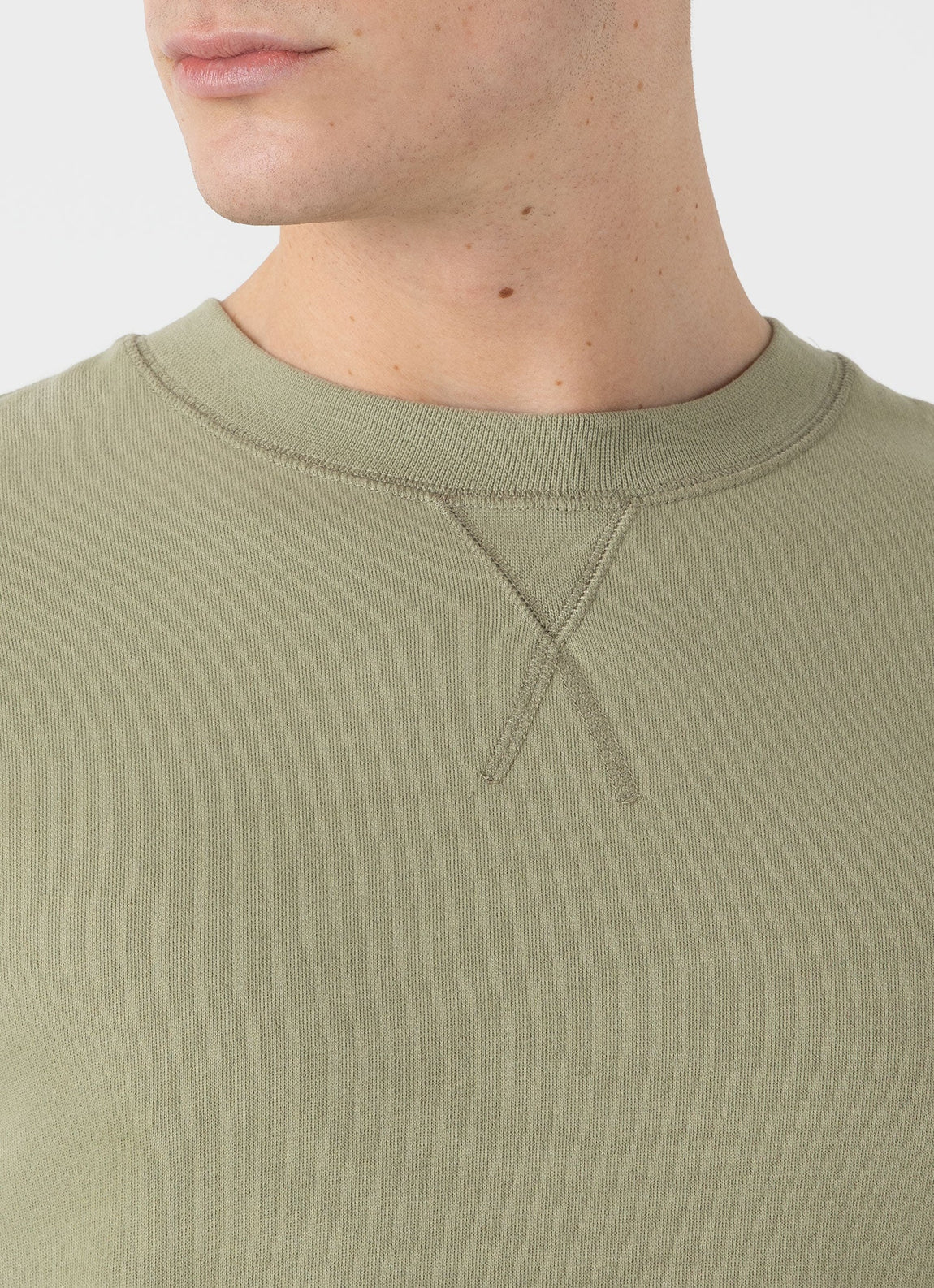 Men's Loopback Sweatshirt in Pale Khaki