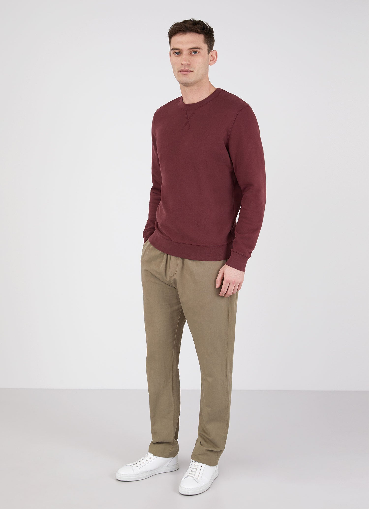 Men's Loopback Sweatshirt in Oxblood
