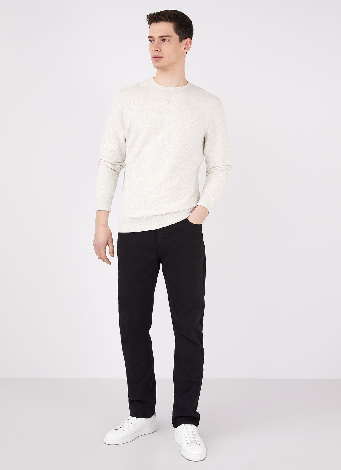Men's Loopback Sweatshirt in Archive White Melange