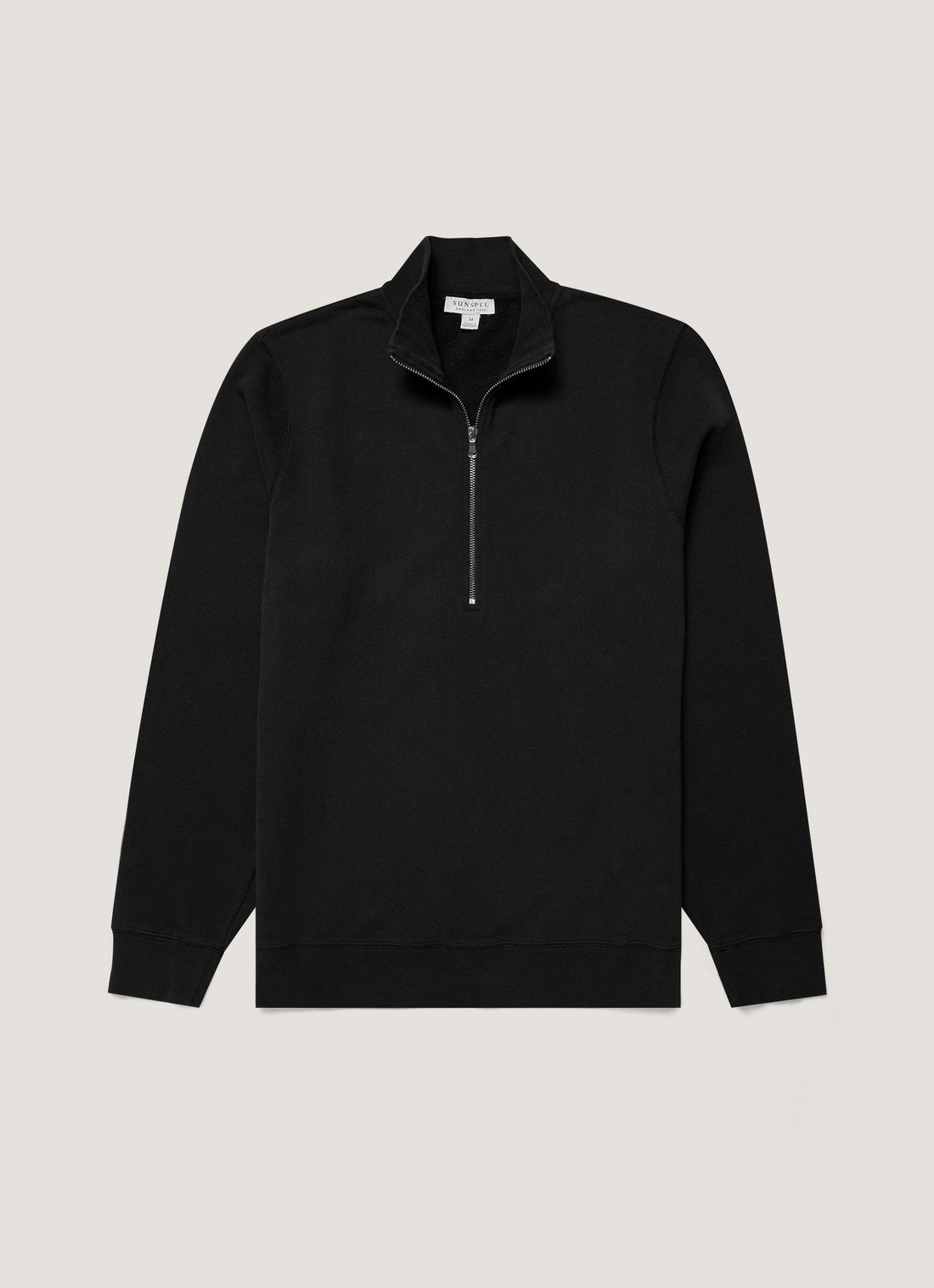 Loopback Pullover mit halbem Reißverschluss
