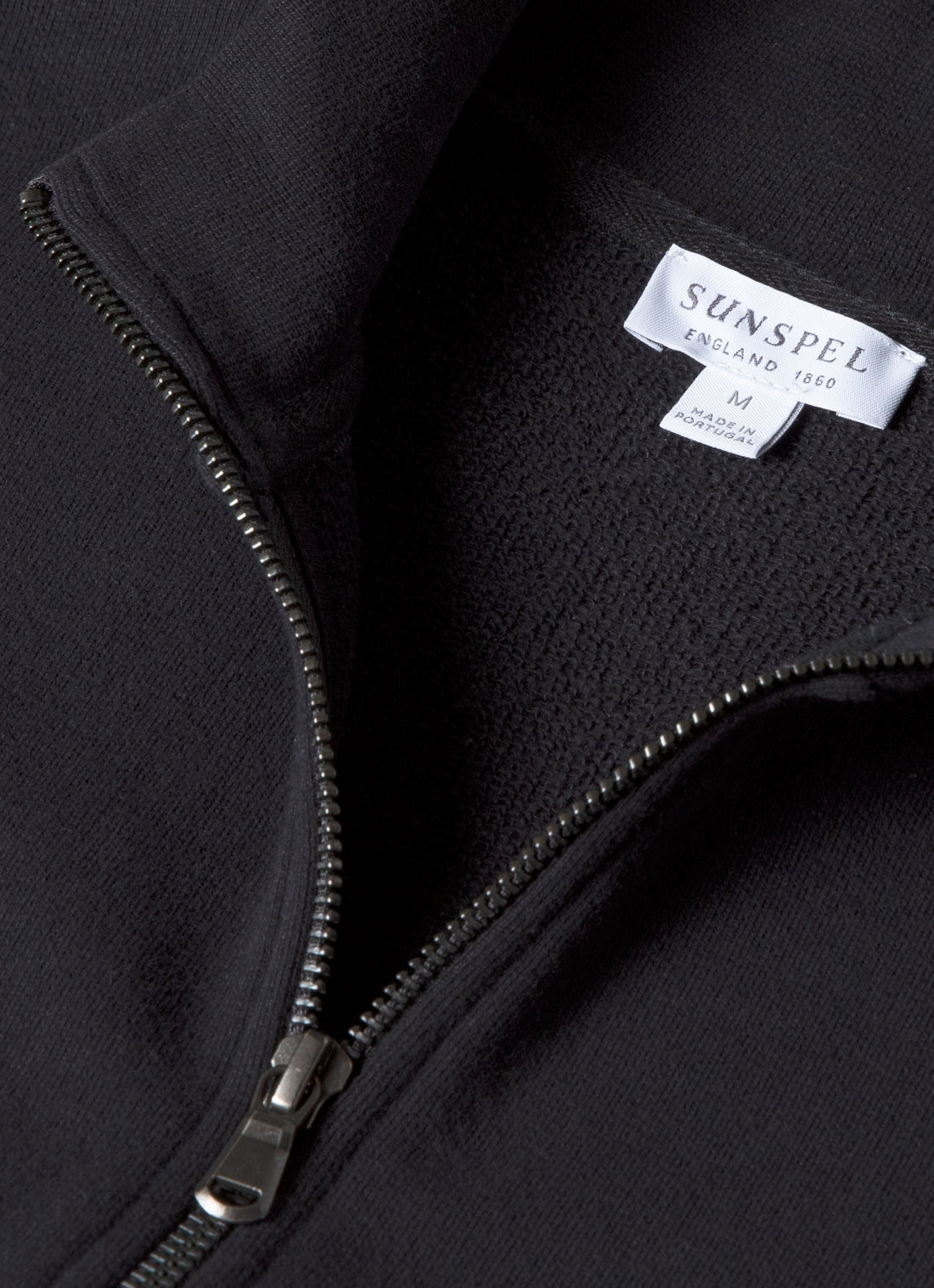 Loopback Pullover mit halbem Reißverschluss