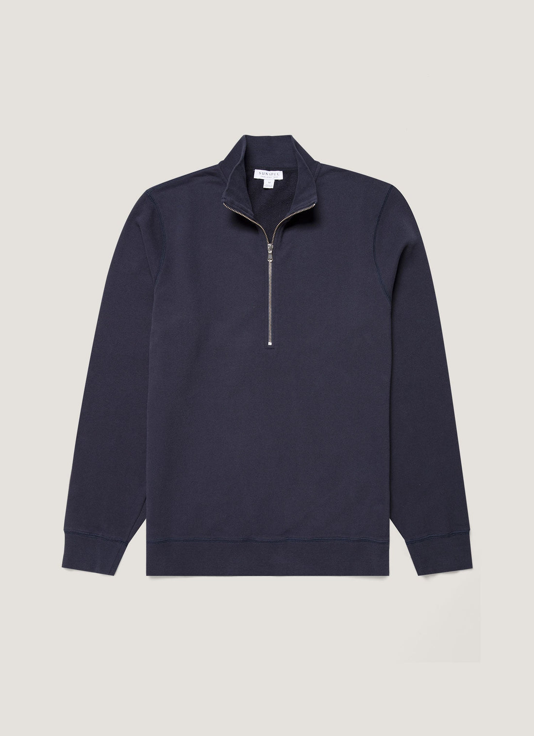 Loopback Pullover mit halbem Reißverschluss