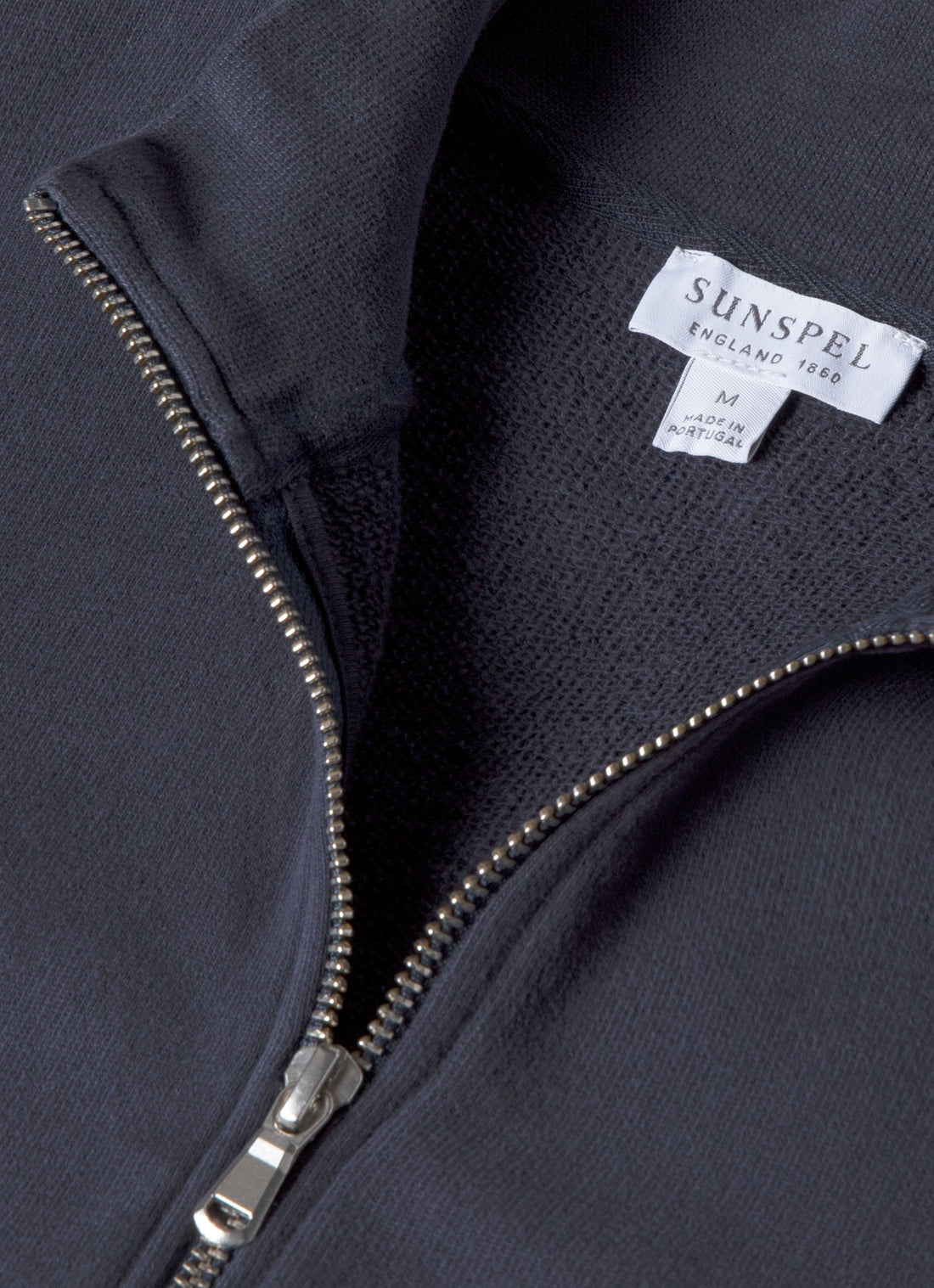 Loopback Pullover mit halbem Reißverschluss
