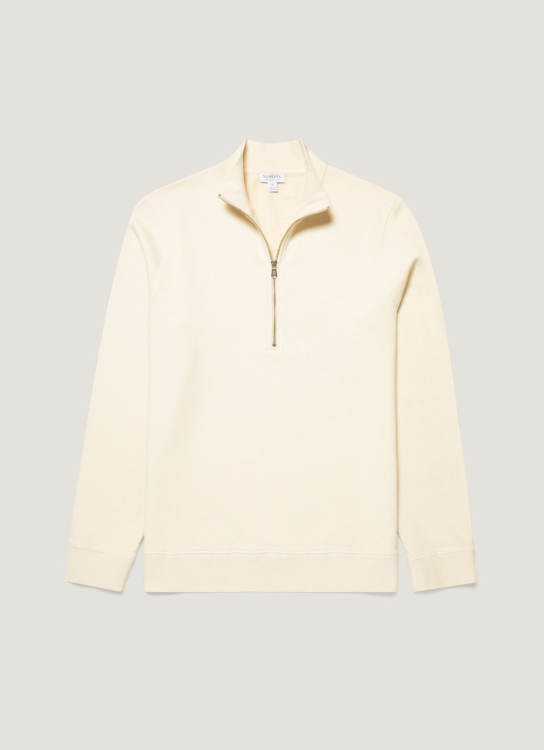 Loopback Sweatshirt mit halbem Reißverschluss