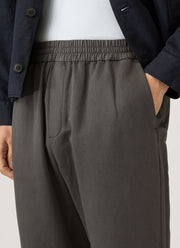Men's Cotton Linen Drawstring Trouser in Charcoal