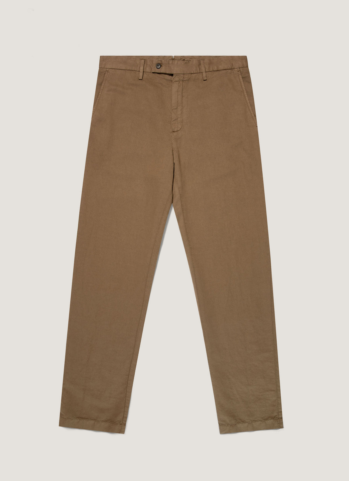 Men's Cotton Linen Two-Piece Suit in Dark Cedar