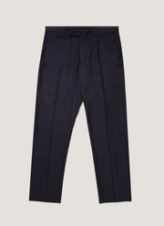 Men's Lightweight Travel Wool Two-Piece Suit in Navy