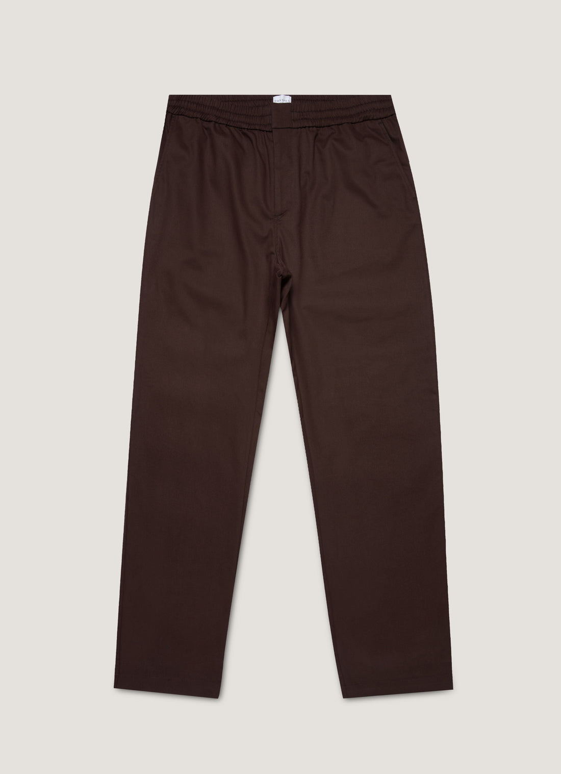 Men's Cotton Cashmere Drawstring Trouser in Truffle