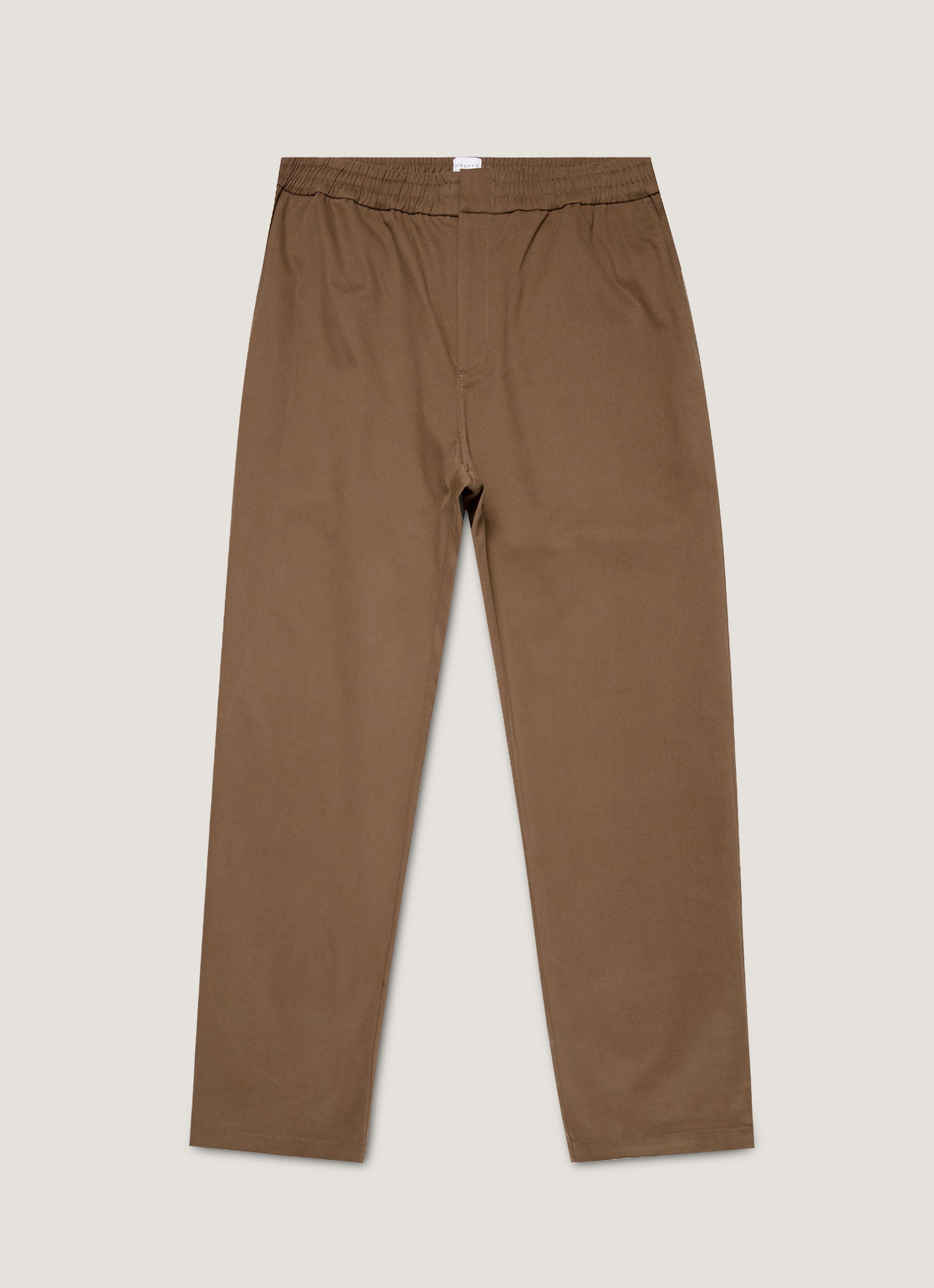 Men's Cotton Cashmere Drawstring Trouser in Dark Stone