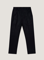 Men's Boiled Wool Trouser in Navy