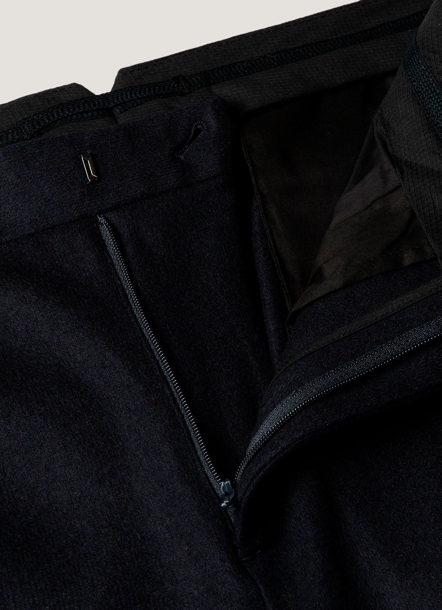 Men's Boiled Wool Two-Piece Suit in Navy