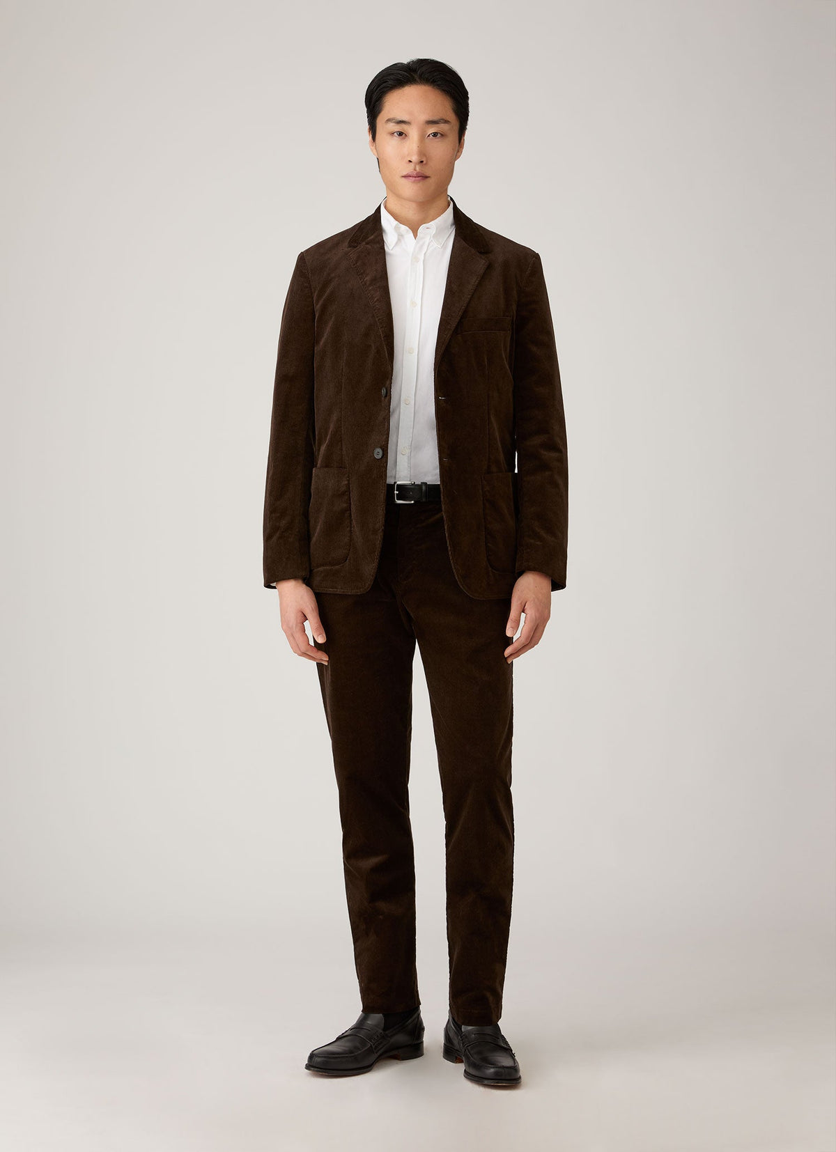 Men's Corduroy Trouser in Dark Chocolate
