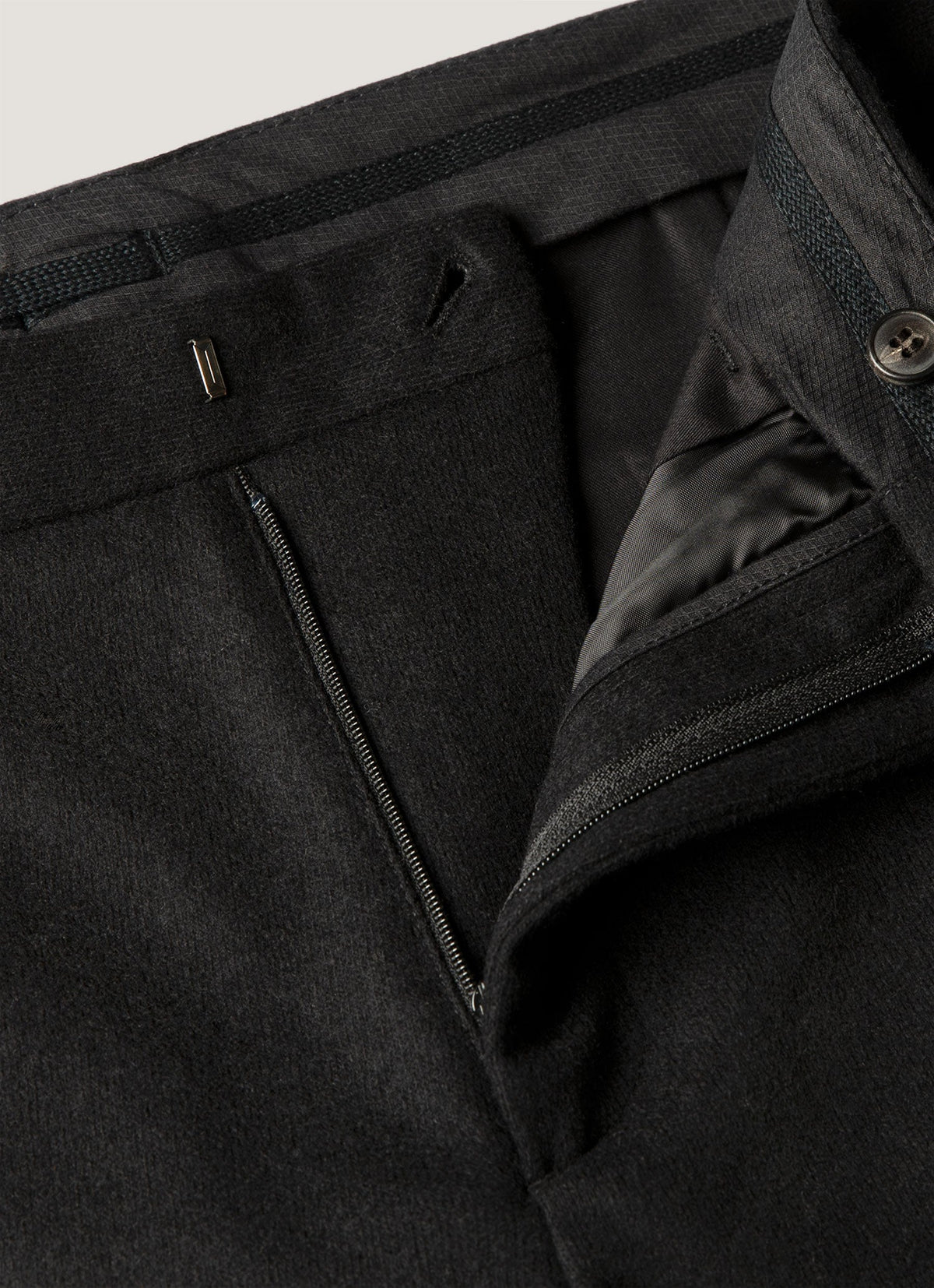 Men's Boiled Wool Trouser in Black