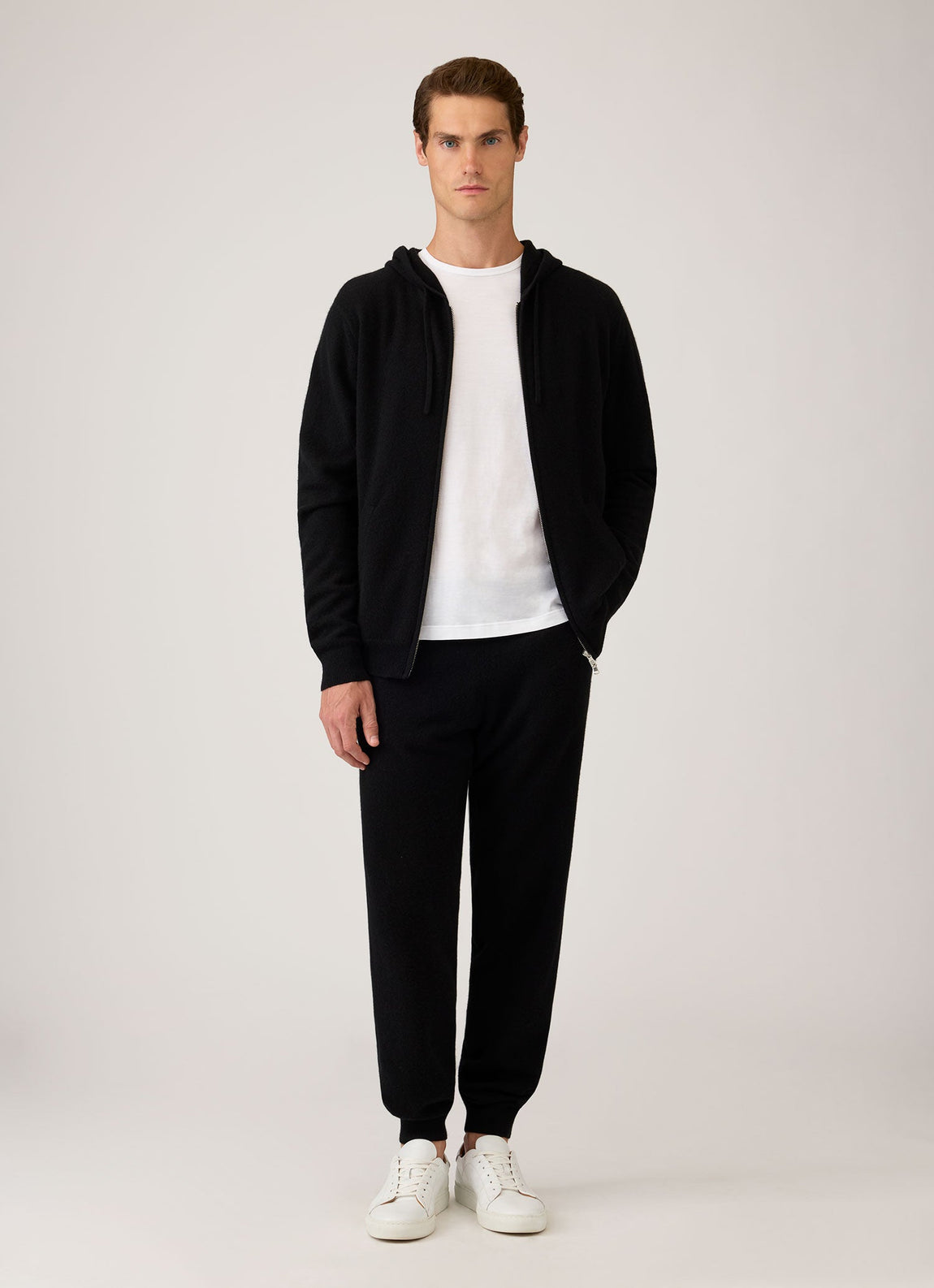 Men's Cashmere Lounge Pant in Black