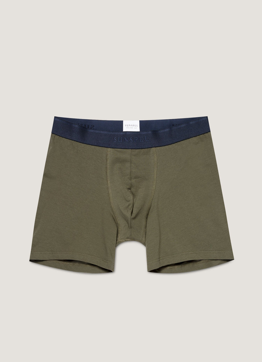Men's Stretch Cotton Boxer Briefs in Khaki