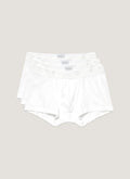 Men's Stretch Cotton Trunks 3-Pack in White