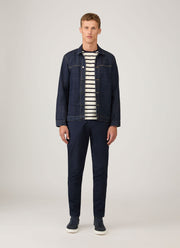 Men's Classic T-shirt in Ecru/Navy Breton Stripe