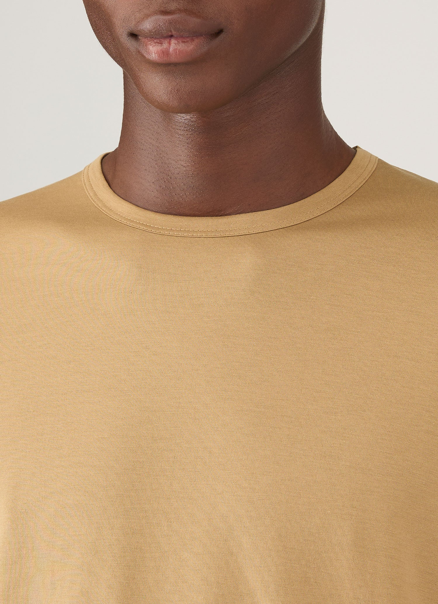 Men's Long Sleeve Classic T-shirt in Tan