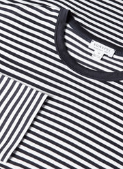 Men's Classic Long Sleeve T-shirt in Navy/White English Stripe