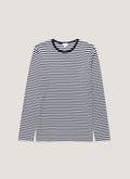 Men's Classic Long Sleeve T-shirt in Navy/White English Stripe