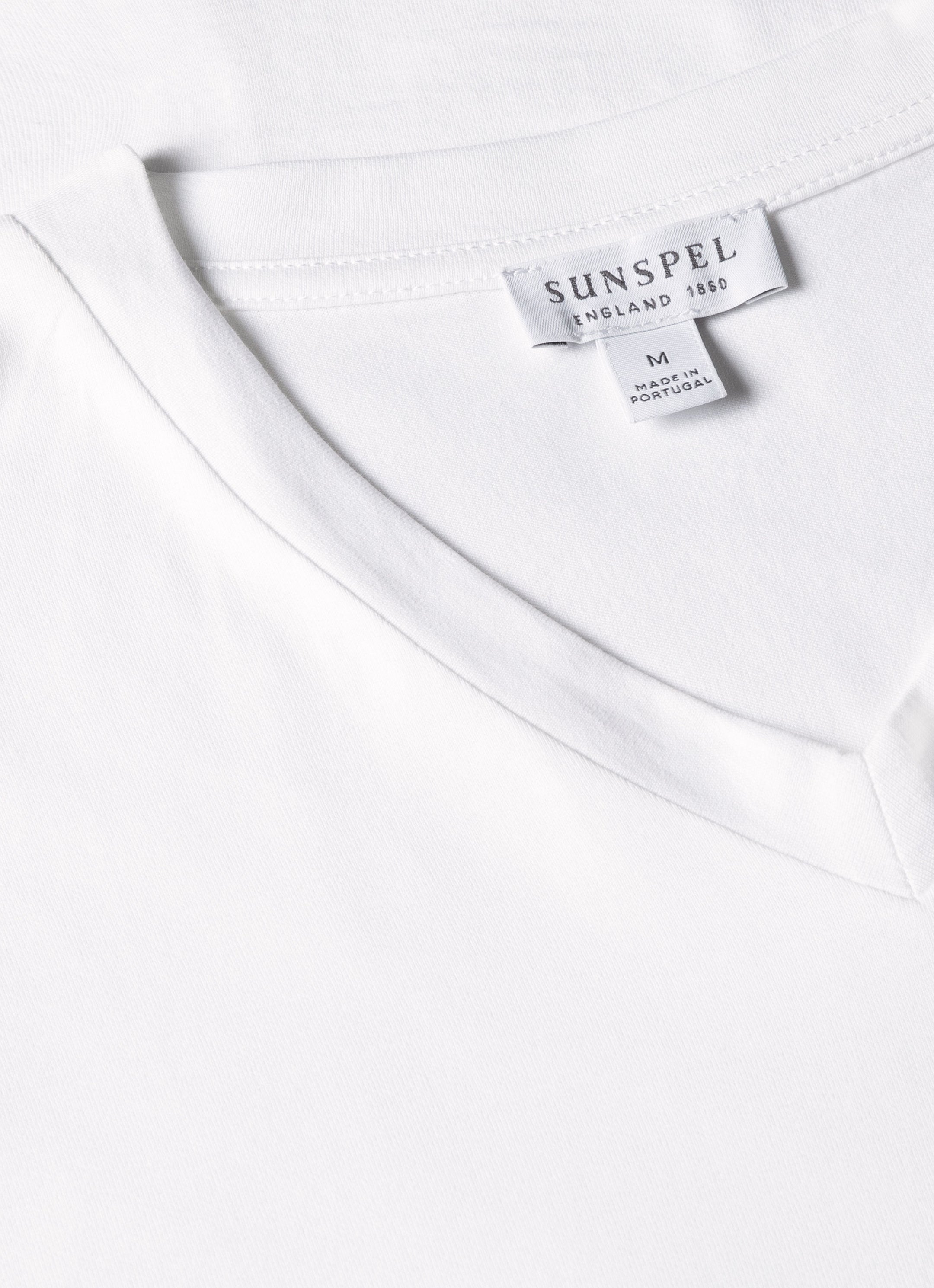 Men's Riviera V Neck T-shirt in White