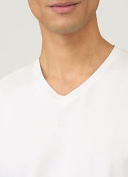 Men's Riviera V Neck T-shirt in White