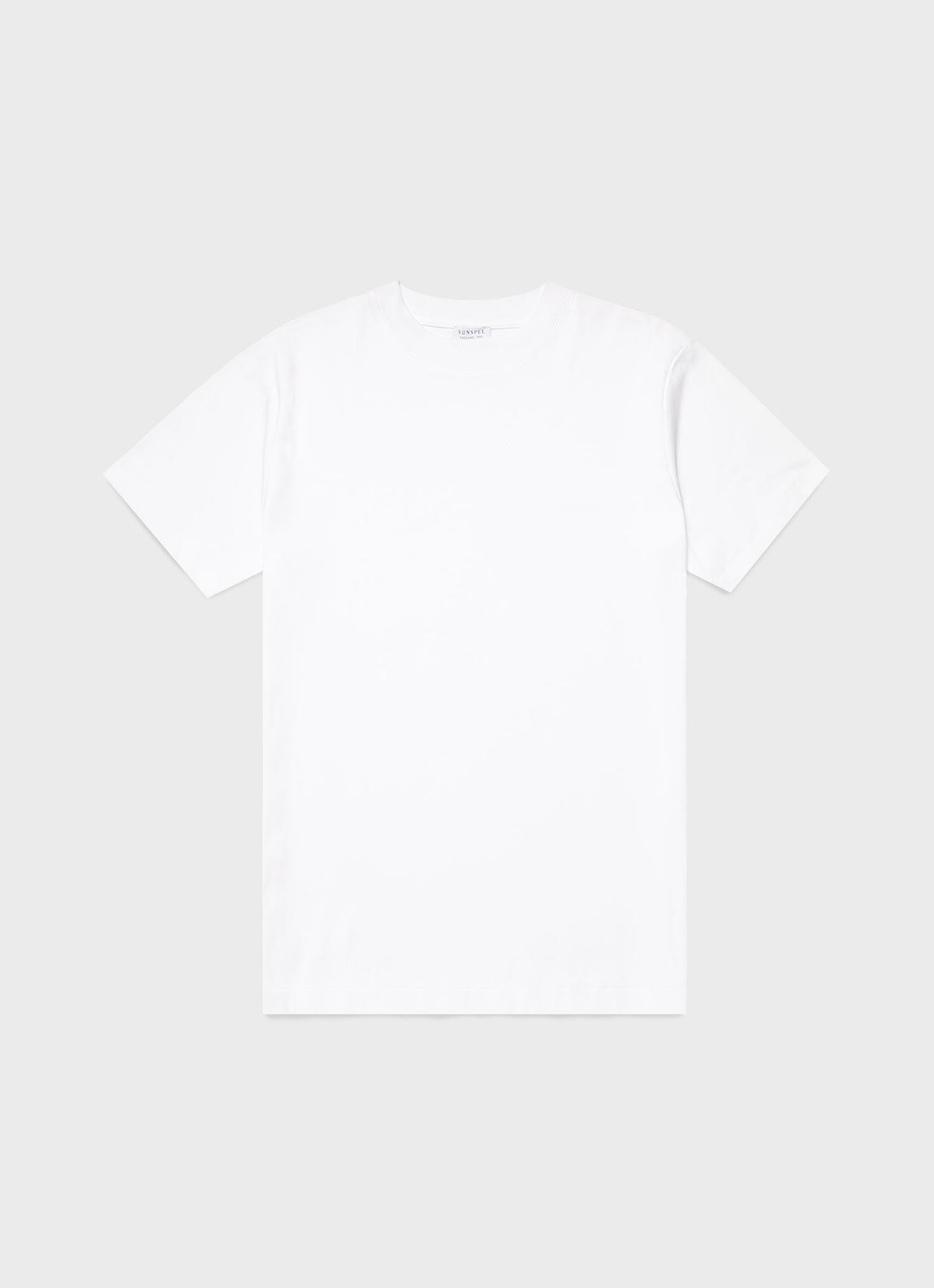 Men's Brushed Cotton Mock Neck in White