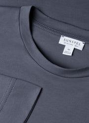 Men's Long Sleeve Riviera Midweight T-shirt in Slate Blue