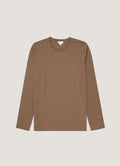 Men's Long Sleeve Riviera Midweight T‑shirt in Dark Cedar