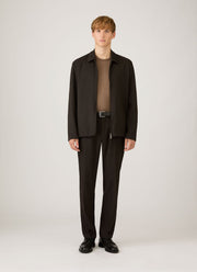 Men's Long Sleeve Riviera Midweight T‑shirt in Dark Cedar
