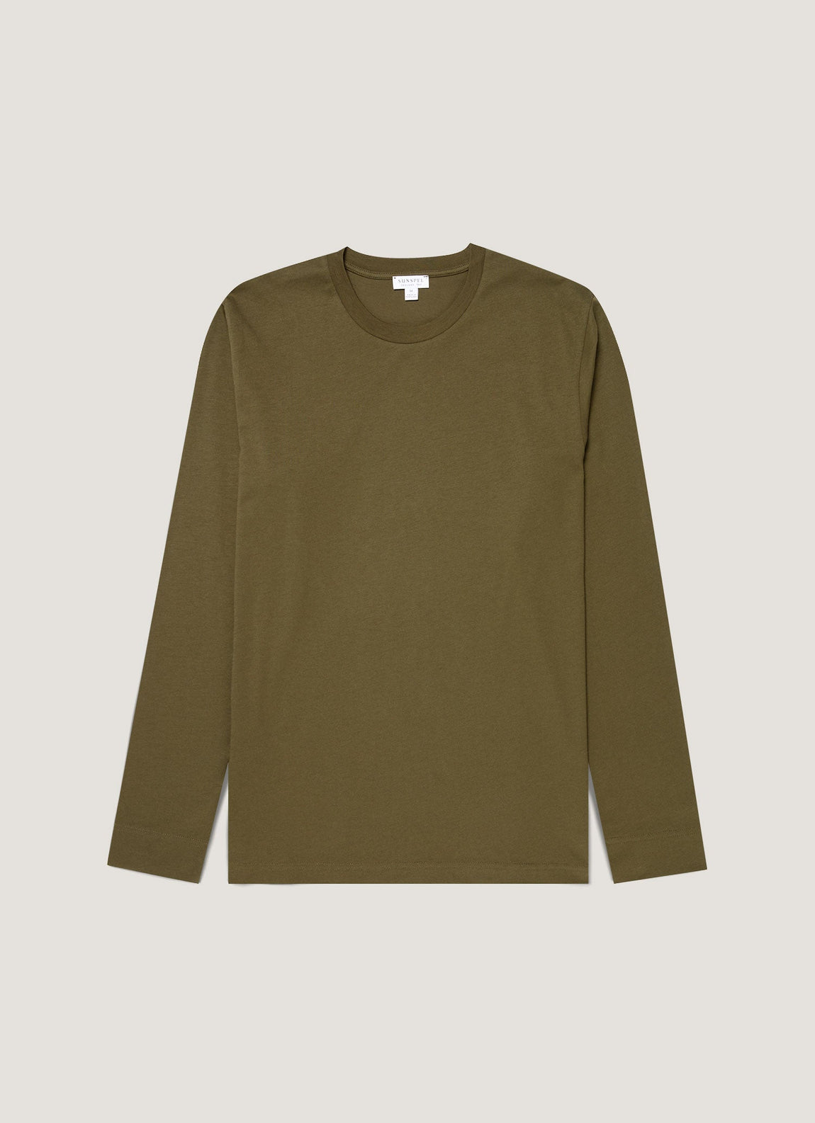 Men's Long Sleeve Riviera Midweight T‑shirt in Deep Olive
