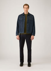 Men's Long Sleeve Riviera Midweight T‑shirt in Deep Olive