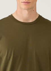 Men's Long Sleeve Riviera Midweight T‑shirt in Deep Olive