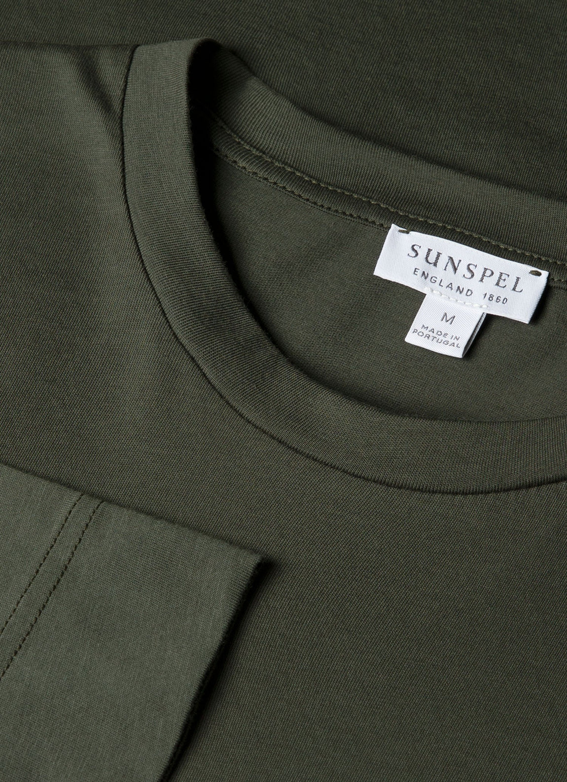 Men's Long Sleeve Riviera Midweight T-shirt in Dark Green