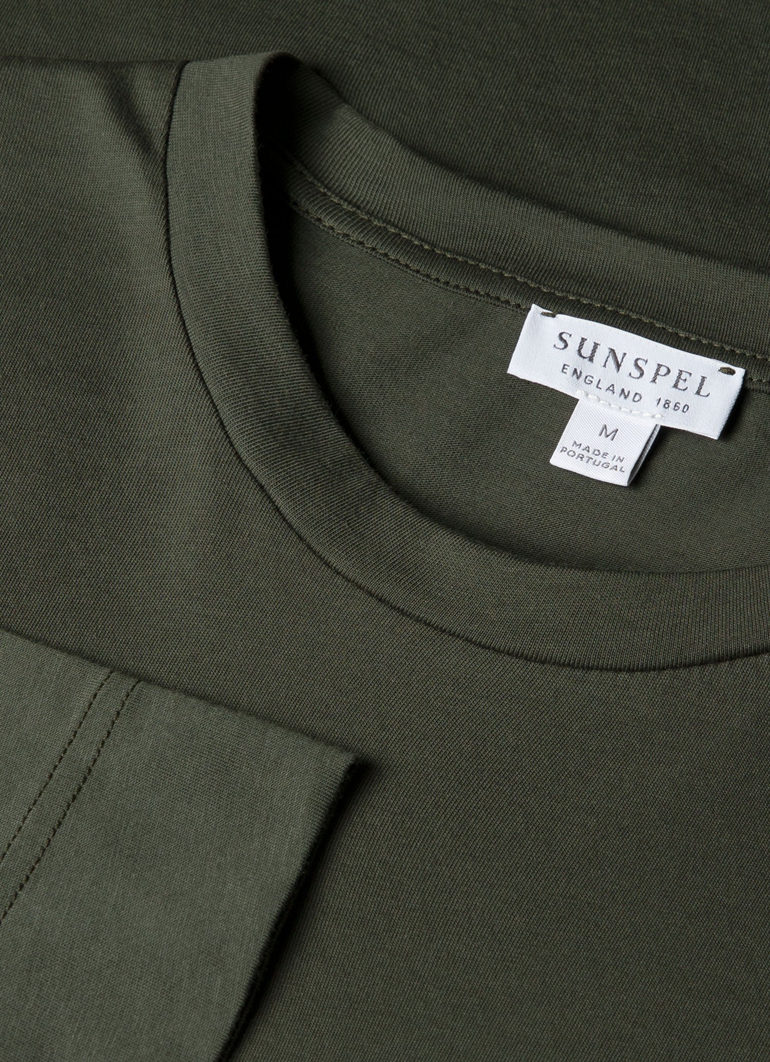 Men's Long Sleeve Riviera Midweight T-shirt in Dark Green