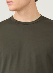 Men's Long Sleeve Riviera Midweight T-shirt in Dark Green