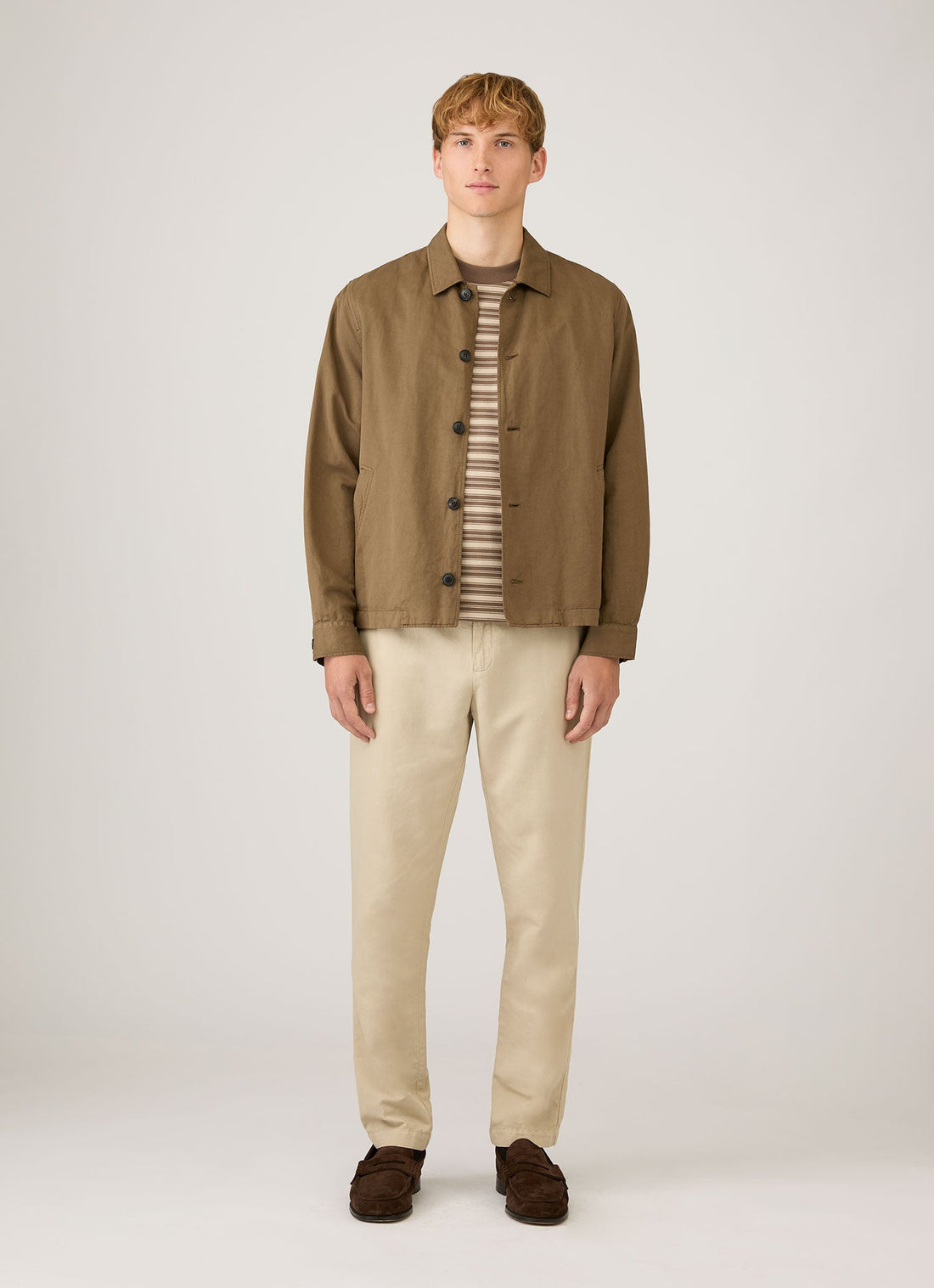 Men's Relaxed Fit Heavyweight T-shirt in Hazelwood/Dark Cedar