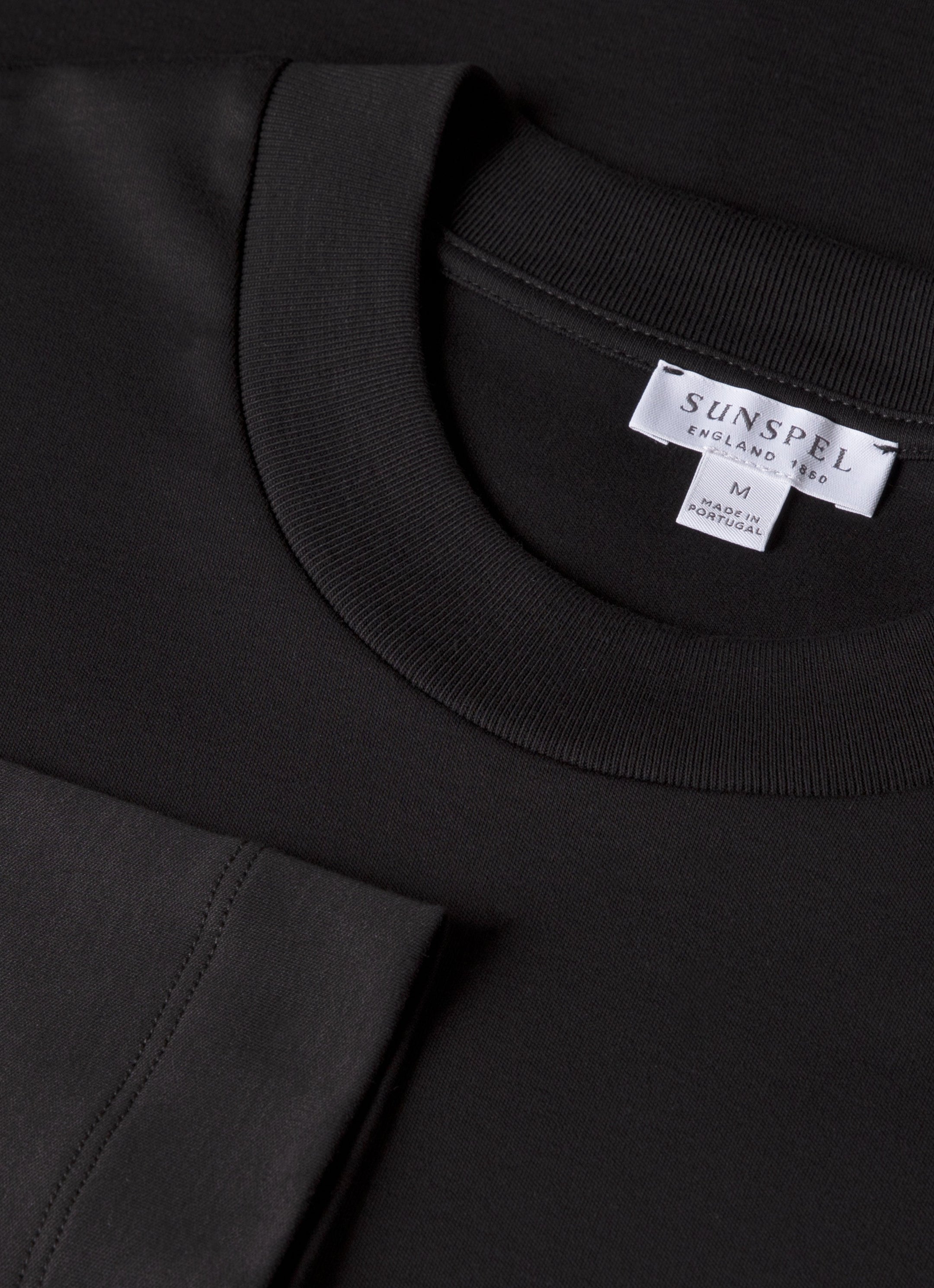 Men's Long Sleeve Heavyweight T-shirt in Black