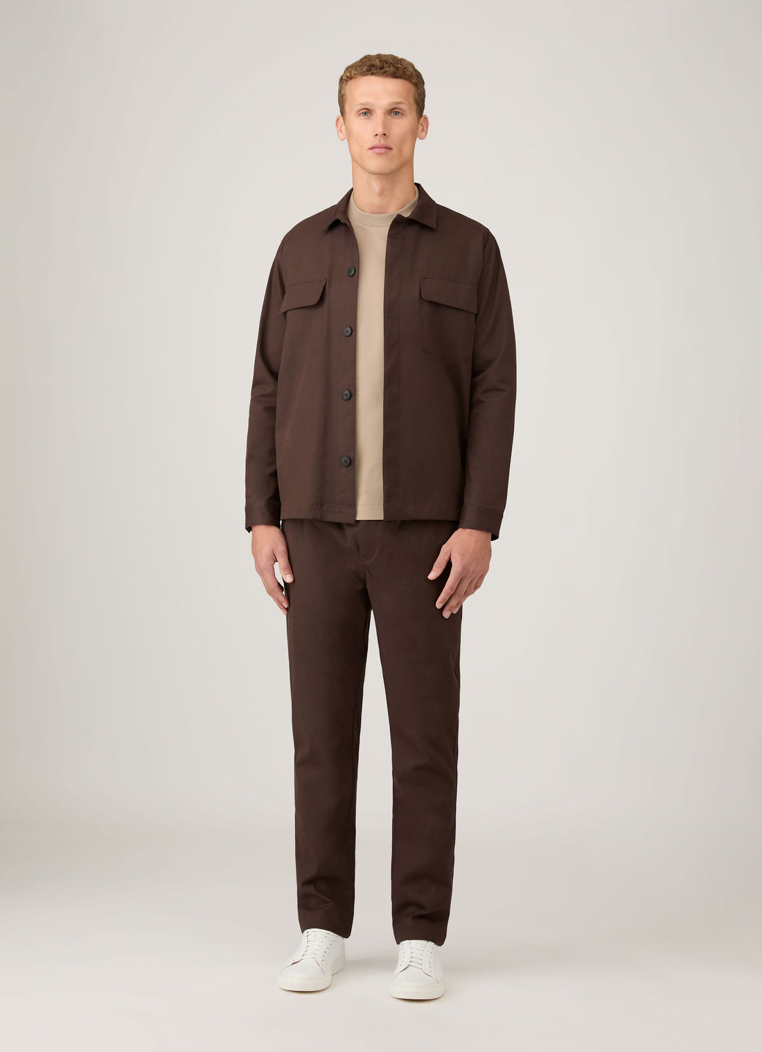 Men's Long Sleeve Heavyweight T-shirt in Mink