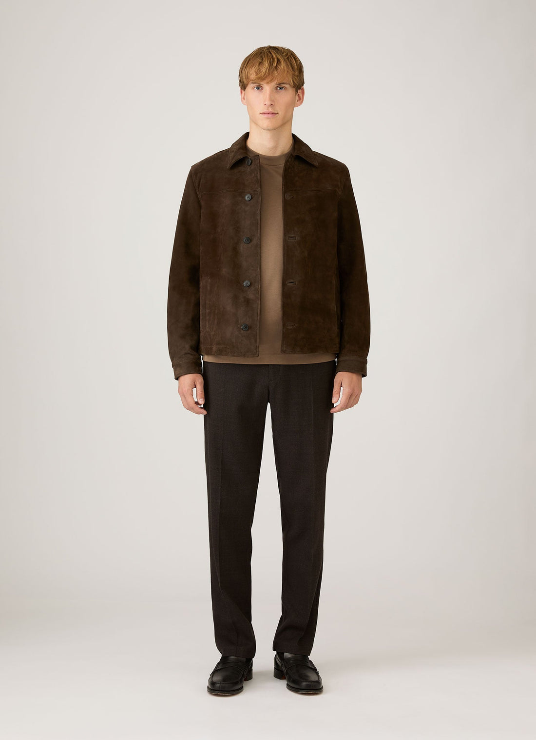 Men's Long Sleeve Heavyweight T-shirt in Dark Cedar