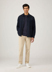 Men's Long Sleeve Heavyweight T-shirt in Navy